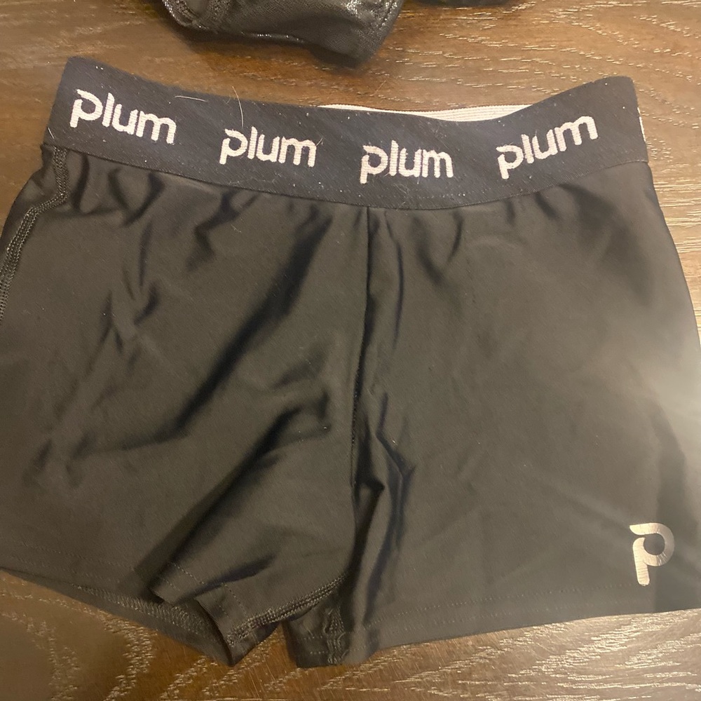Plum spandex shorts